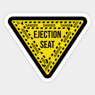 Ejection Seat Danger  Triangle Military Warning Fighter Jet Aircraft Distressed Sticker